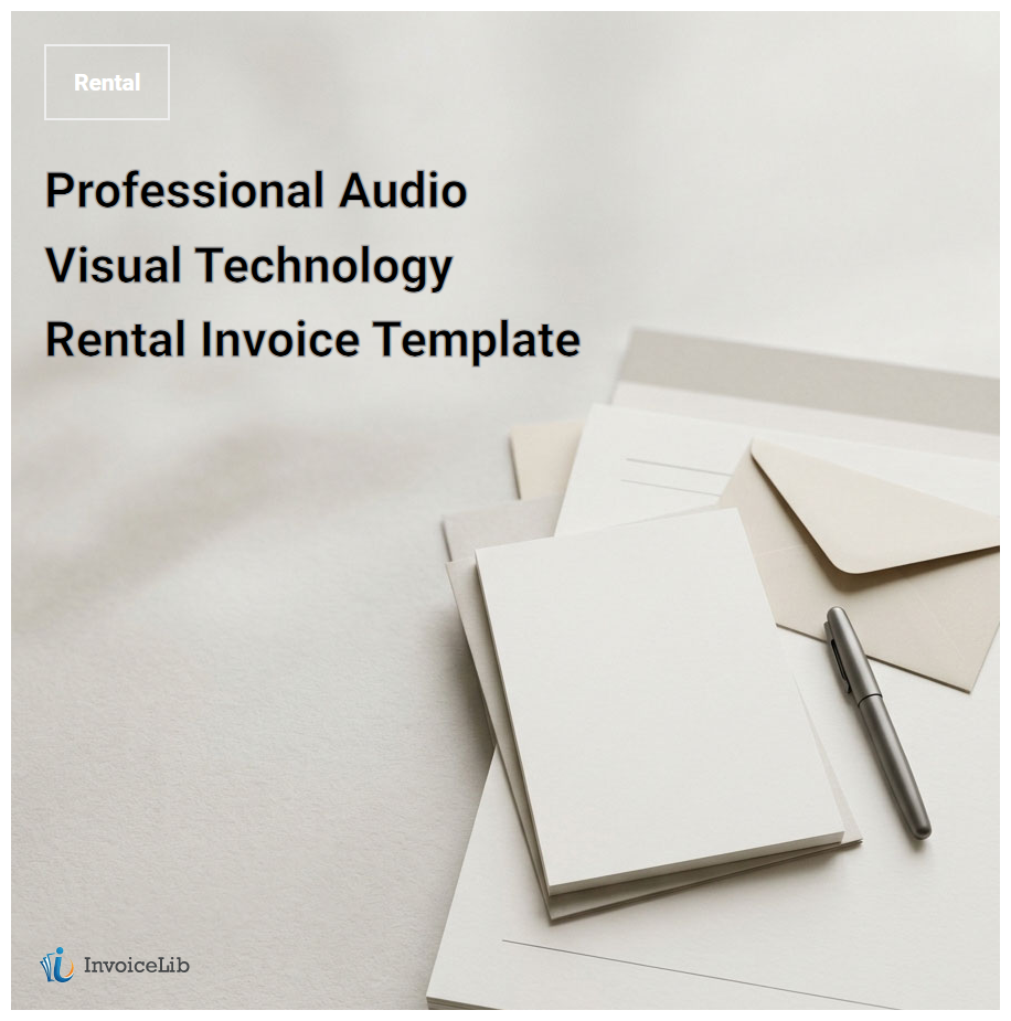 Professional Audio Visual Technology Rental Invoice Template