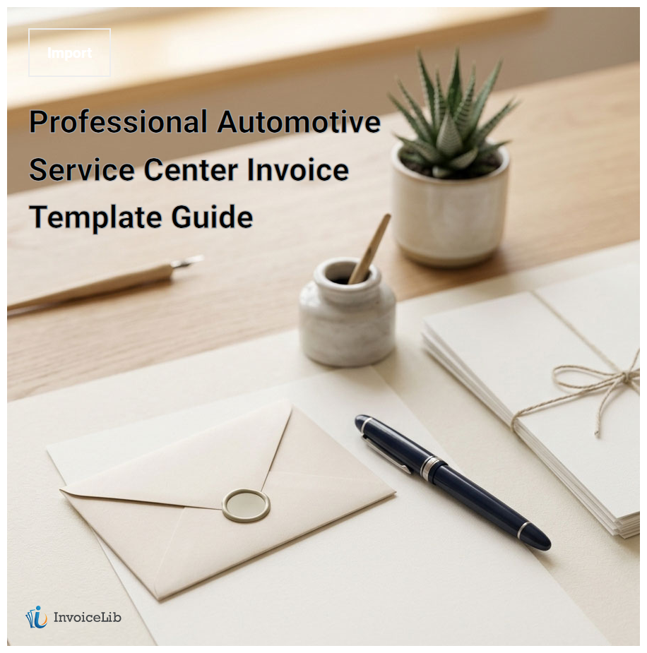 Professional Automotive Service Center Invoice Template Guide