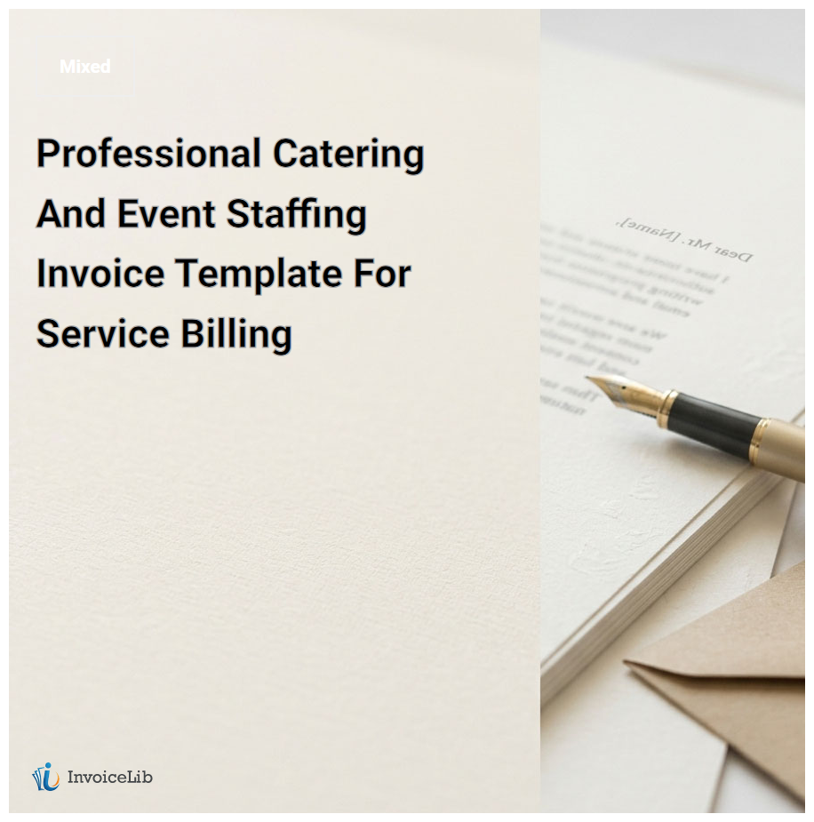 Professional Catering And Event Staffing Invoice Template For Service Billing