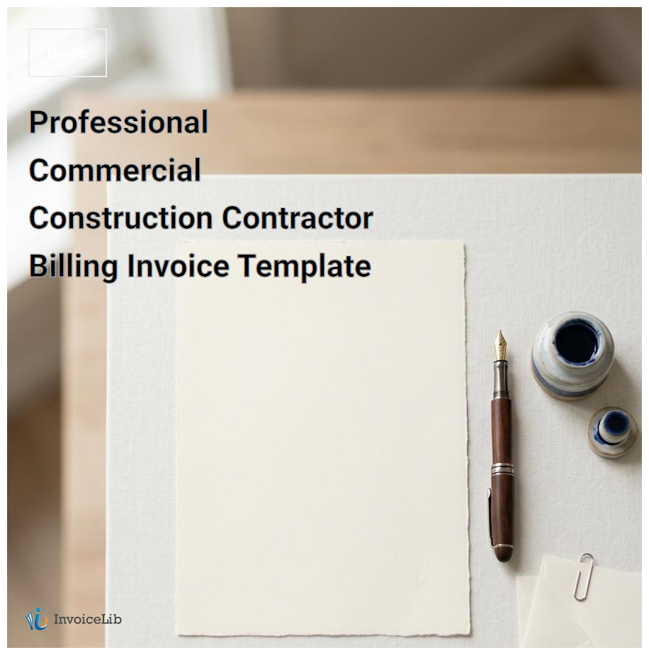Professional Commercial Construction Contractor Billing Invoice Template