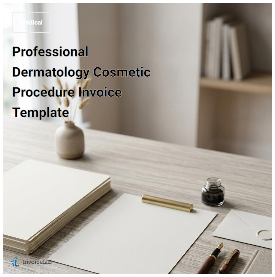 Professional Dermatology Cosmetic Procedure Invoice Template