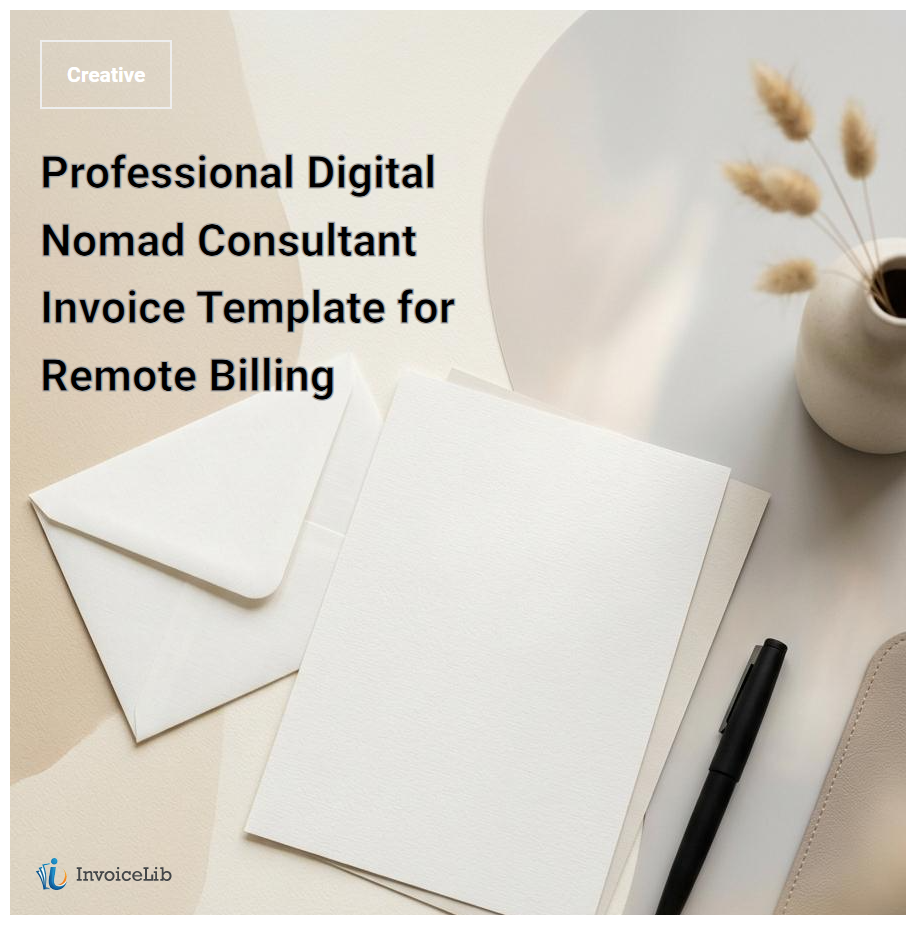 Professional Digital Nomad Consultant Invoice Template for Remote Billing