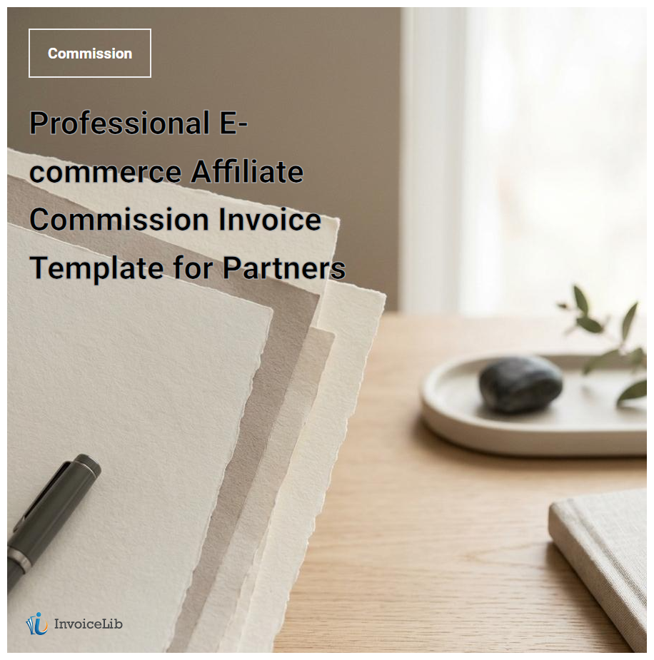 Professional E-commerce Affiliate Commission Invoice Template for Partners