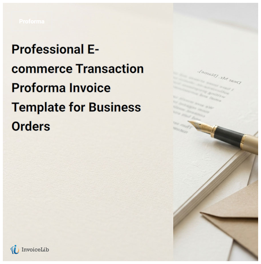 Professional E-commerce Transaction Proforma Invoice Template for Business Orders