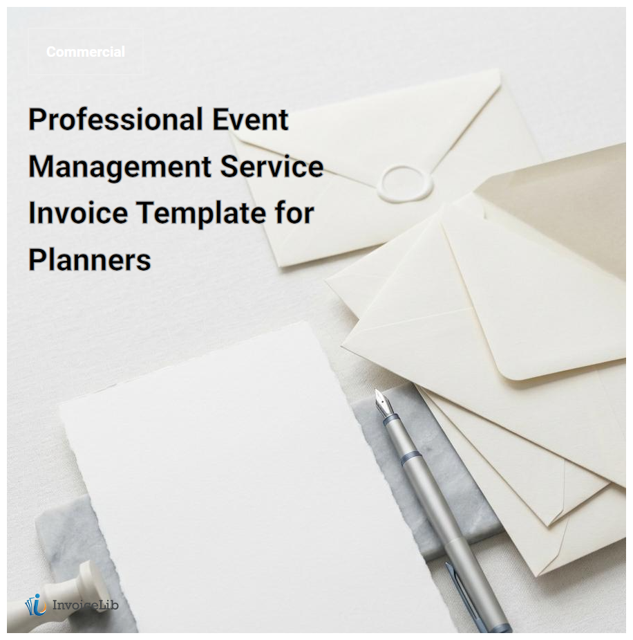 Professional Event Management Service Invoice Template for Planners
