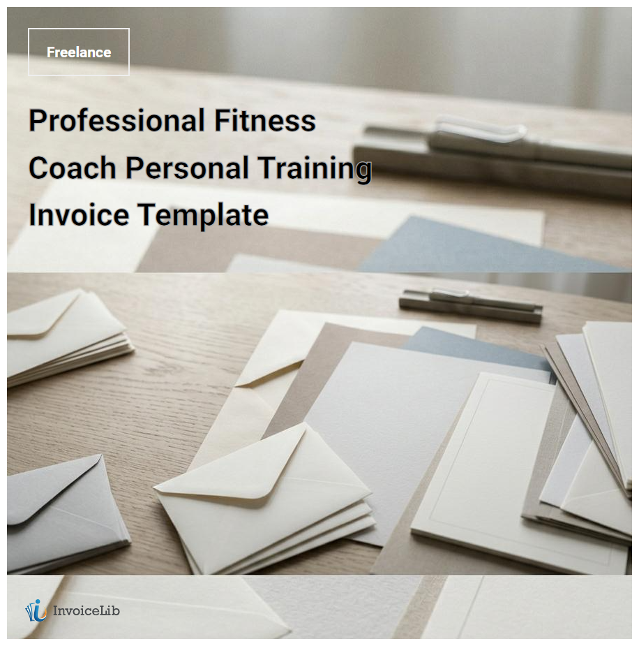 Professional Fitness Coach Personal Training Invoice Template
