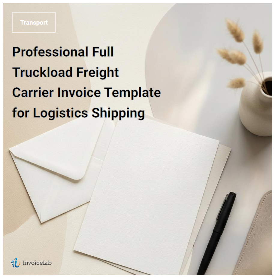 Professional Full Truckload Freight Carrier Invoice Template for Logistics Shipping