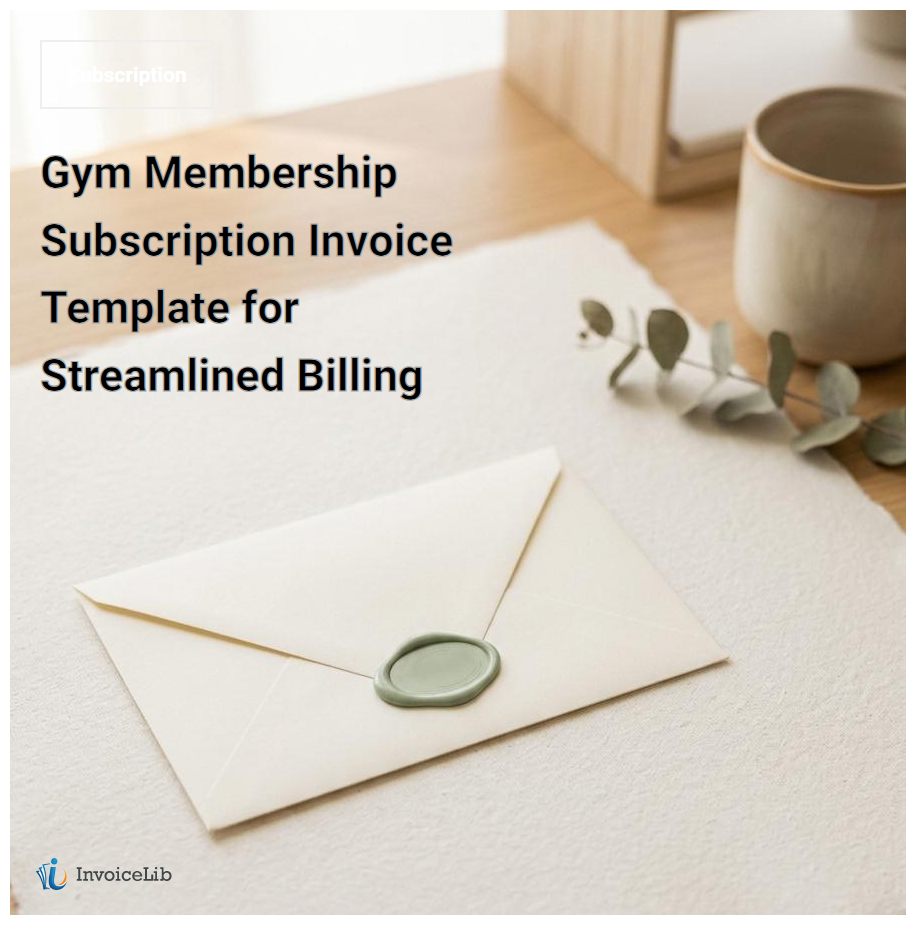 Gym Membership Subscription Invoice Template for Streamlined Billing
