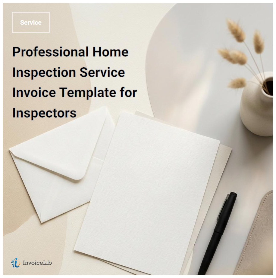 Professional Home Inspection Service Invoice Template for Inspectors