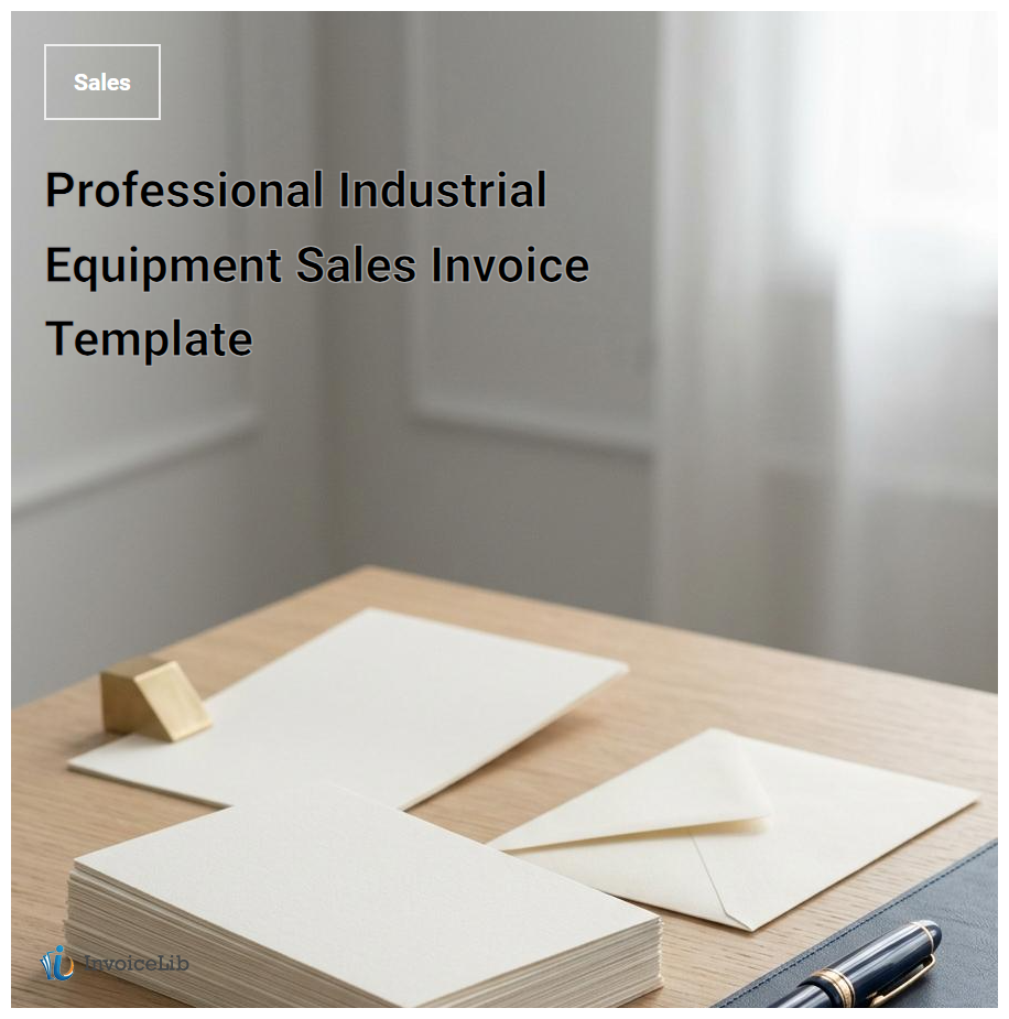 Professional Industrial Equipment Sales Invoice Template