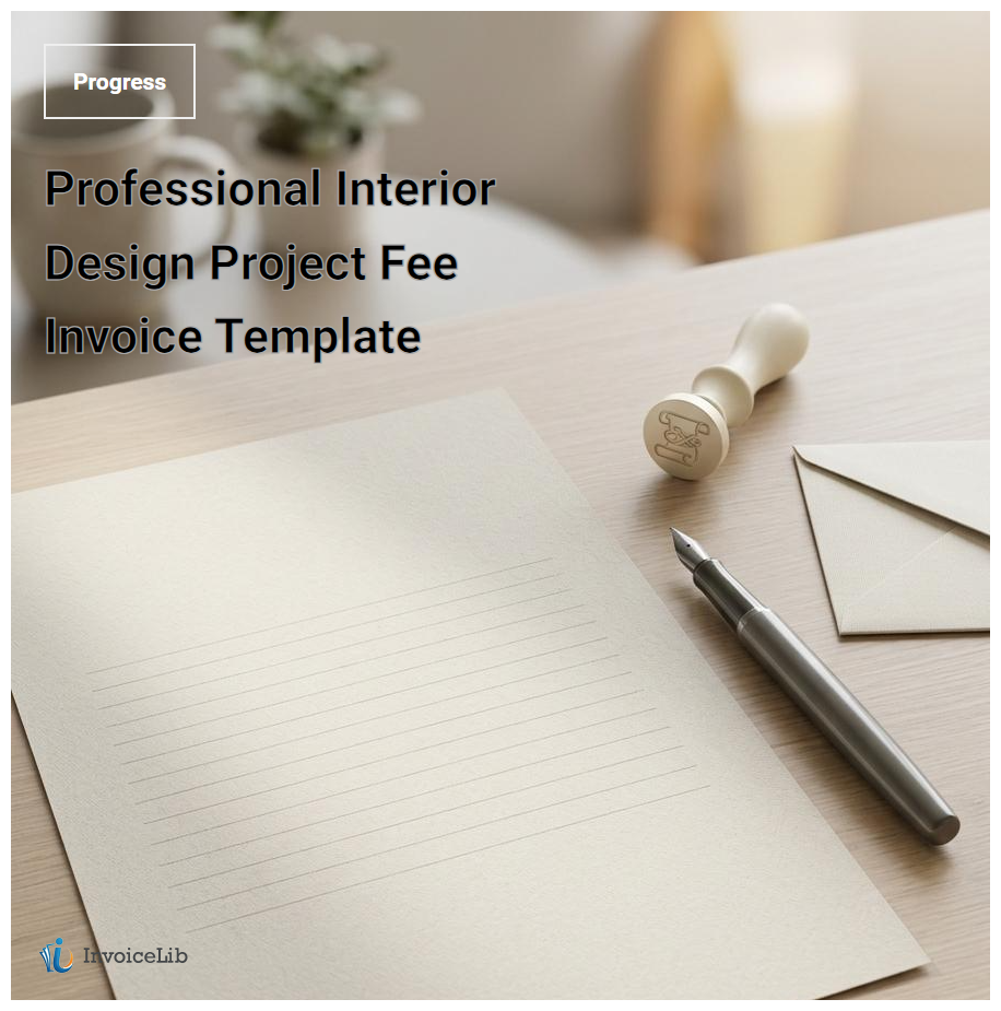 Professional Interior Design Project Fee Invoice Template
