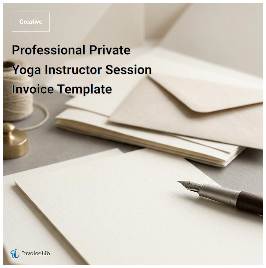 Professional Private Yoga Instructor Session Invoice Template