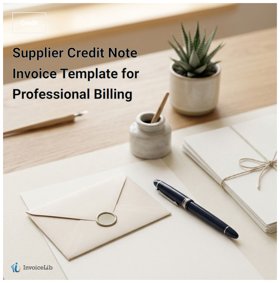 Supplier Credit Note Invoice Template for Professional Billing