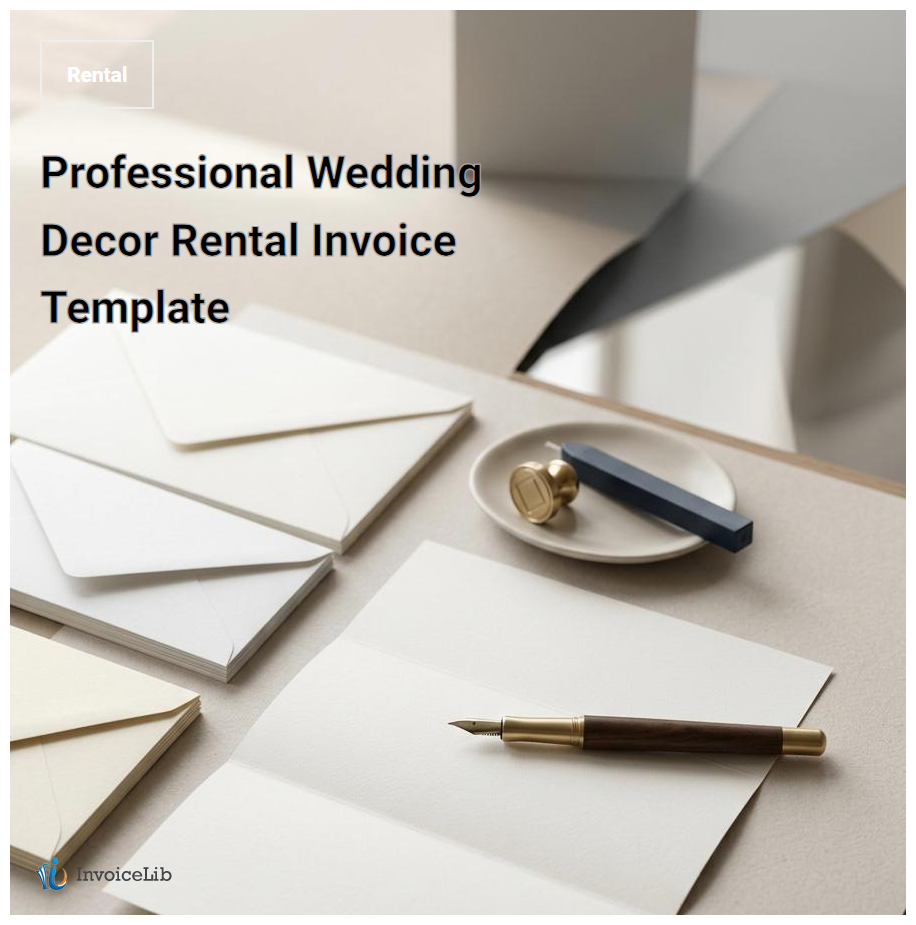 Professional Wedding Decor Rental Invoice Template