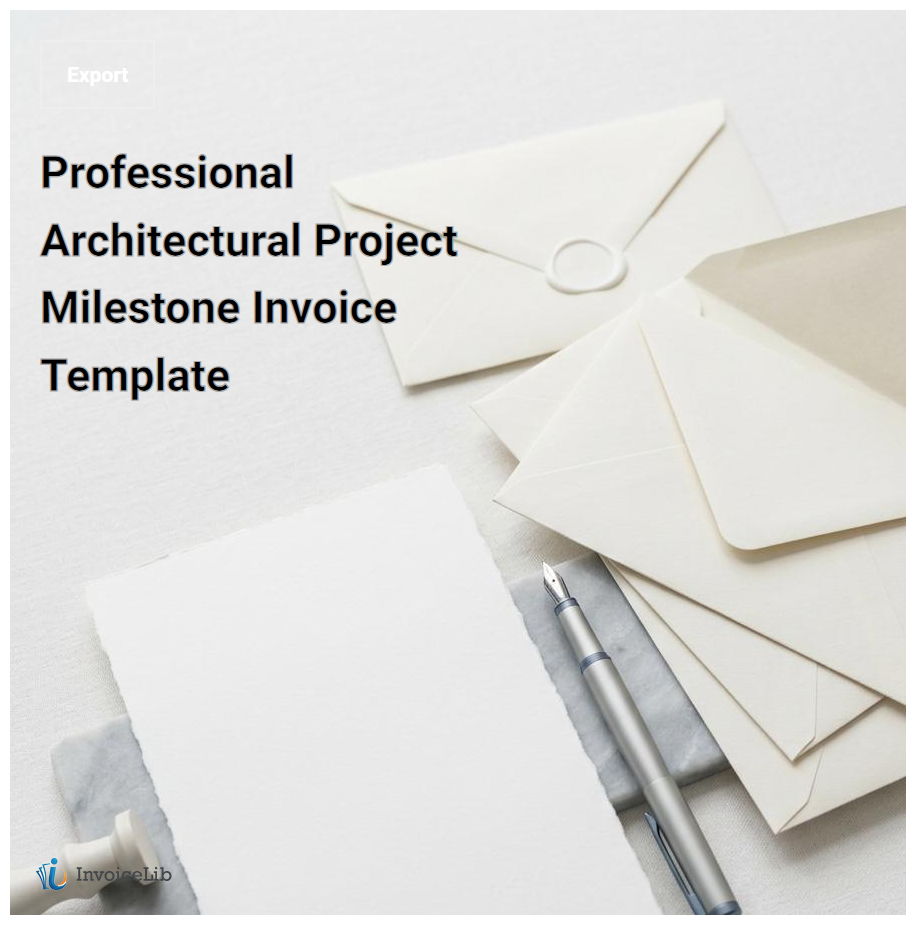 Professional Architectural Project Milestone Invoice Template
