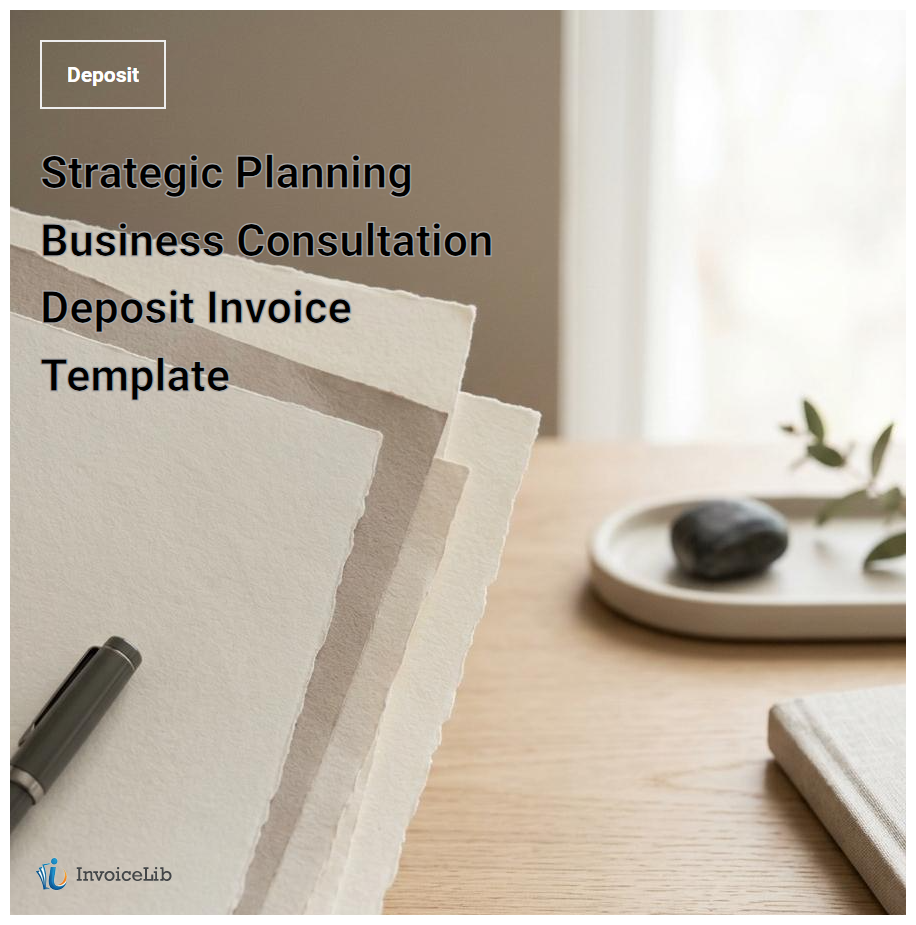 Strategic Planning Business Consultation Deposit Invoice Template