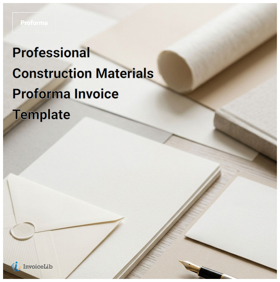 Professional Construction Materials Proforma Invoice Template