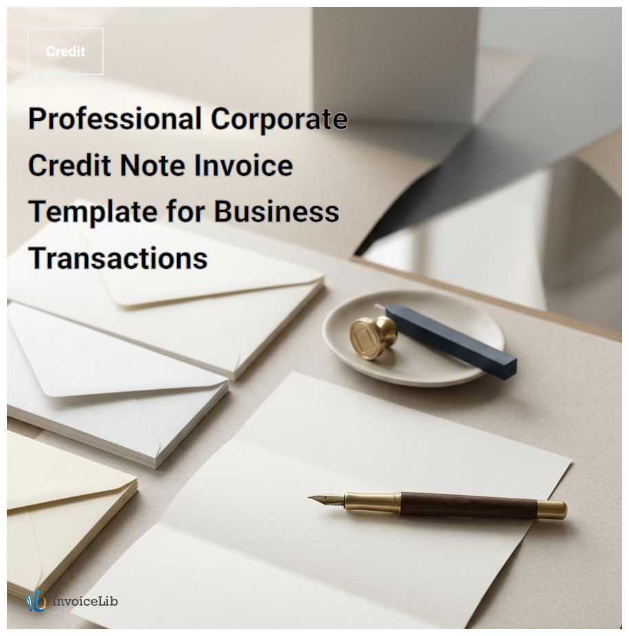 Professional Corporate Credit Note Invoice Template for Business Transactions