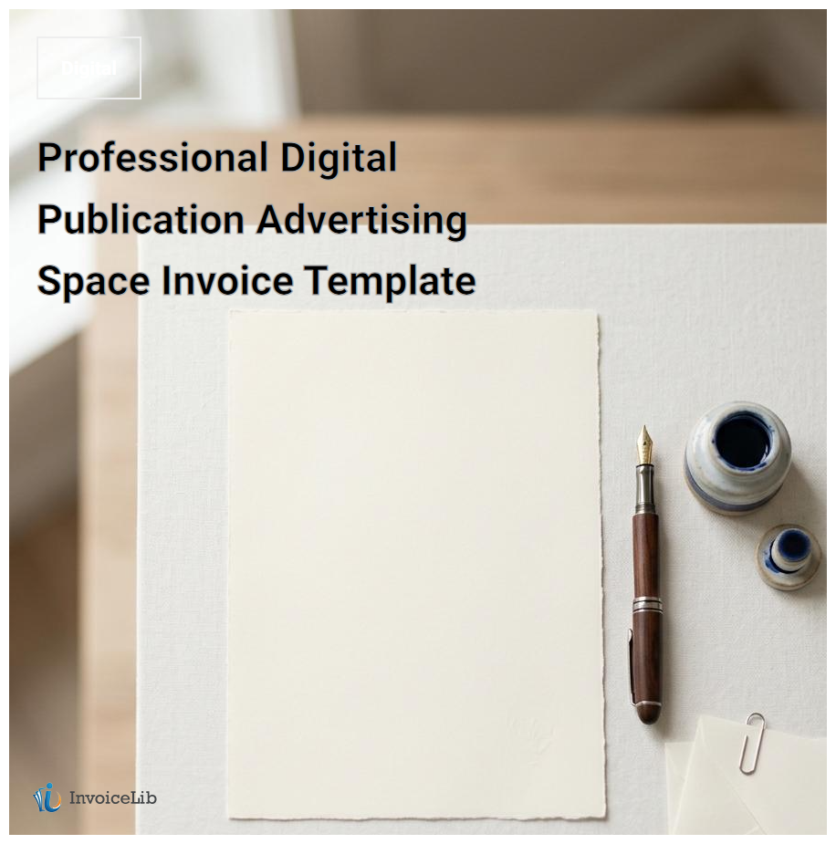 Professional Digital Publication Advertising Space Invoice Template