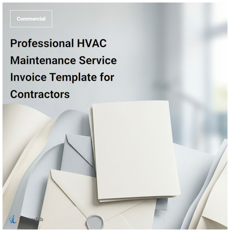Professional HVAC Maintenance Service Invoice Template for Contractors
