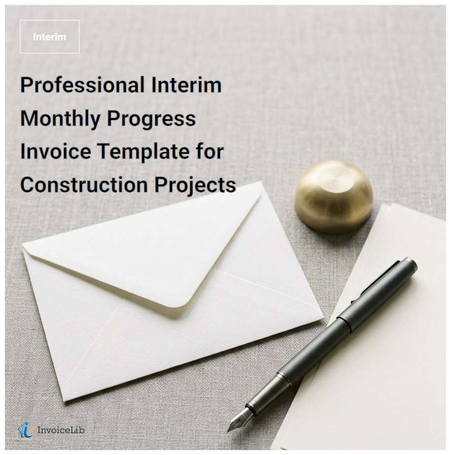 Professional Interim Monthly Progress Invoice Template for Construction Projects