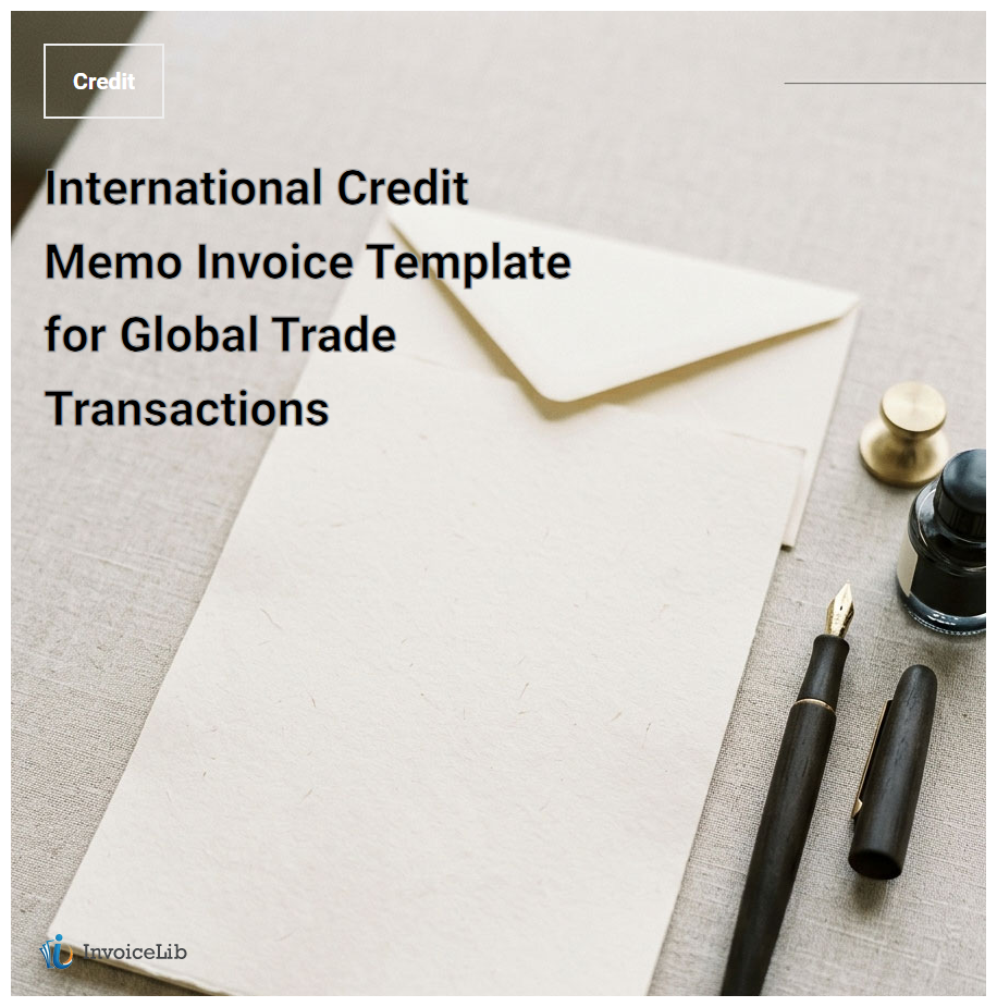 International Credit Memo Invoice Template for Global Trade Transactions