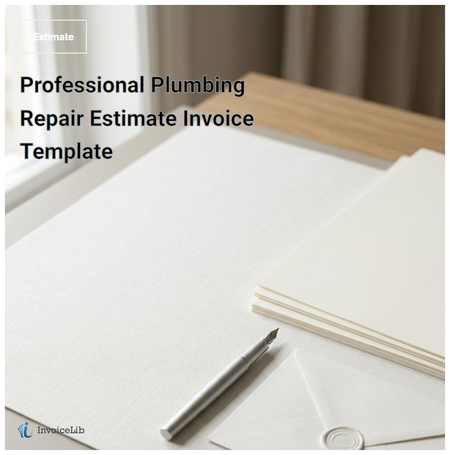 Professional Plumbing Repair Estimate Invoice Template