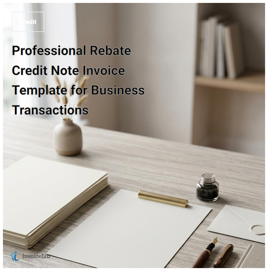 Professional Rebate Credit Note Invoice Template for Business Transactions