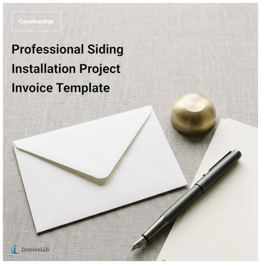 Professional Siding Installation Project Invoice Template