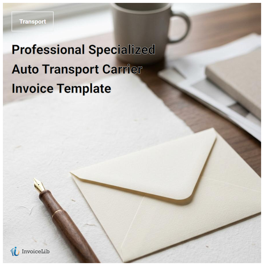 Professional Specialized Auto Transport Carrier Invoice Template