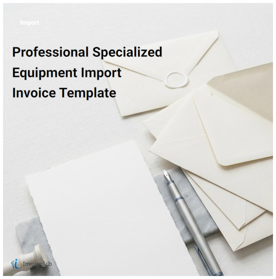Professional Specialized Equipment Import Invoice Template