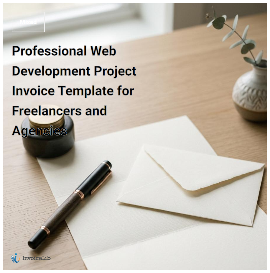 Professional Web Development Project Invoice Template for Freelancers and Agencies