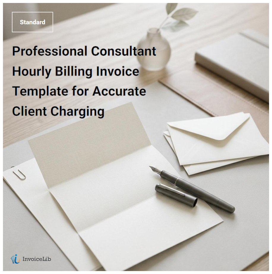 Professional Consultant Hourly Billing Invoice Template for Accurate Client Charging