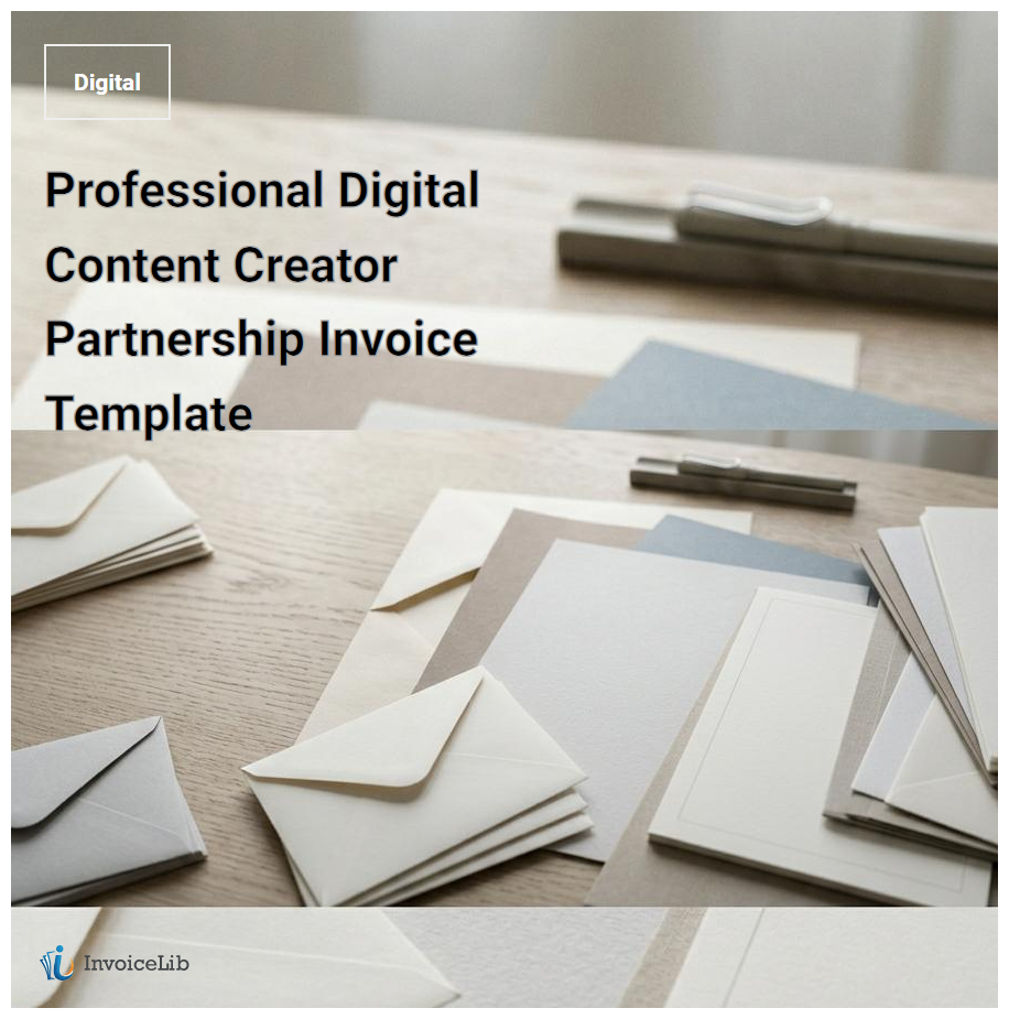 Professional Digital Content Creator Partnership Invoice Template