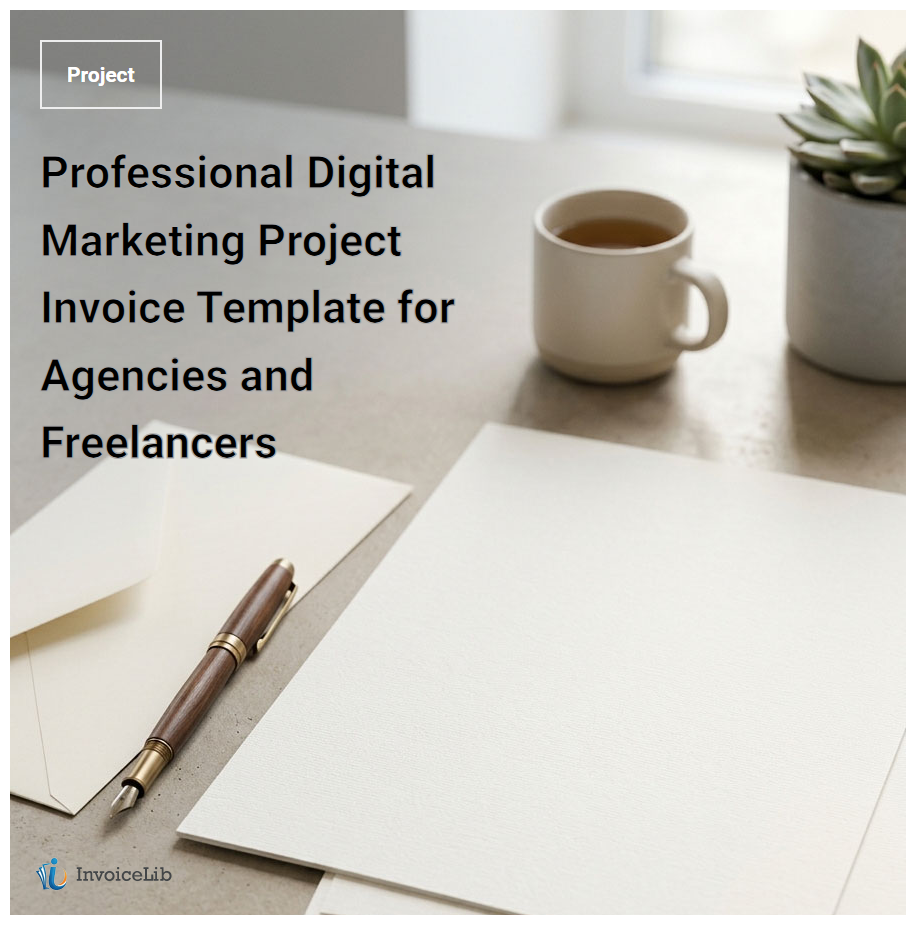 Professional Digital Marketing Project Invoice Template for Agencies and Freelancers