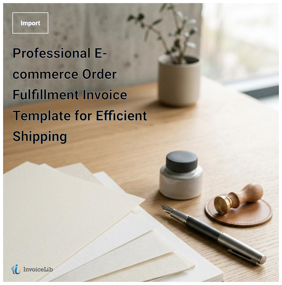 Professional E-commerce Order Fulfillment Invoice Template for Efficient Shipping