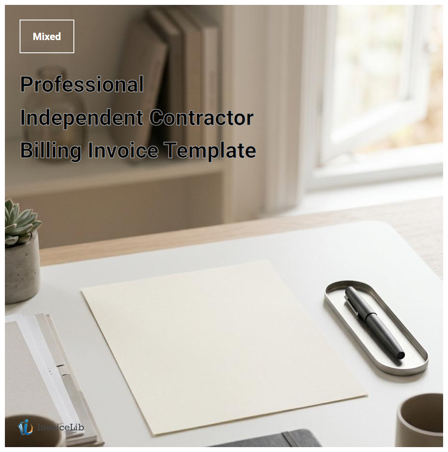 Professional Independent Contractor Billing Invoice Template