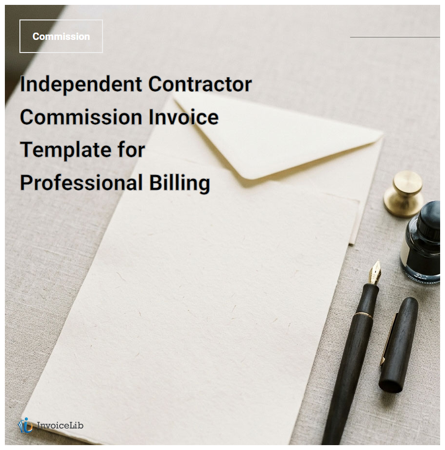 Independent Contractor Commission Invoice Template for Professional Billing