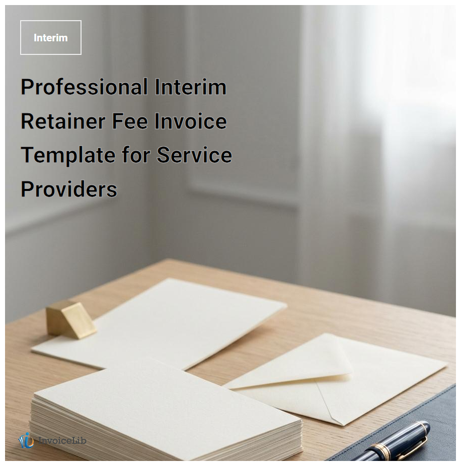 Professional Interim Retainer Fee Invoice Template for Service Providers