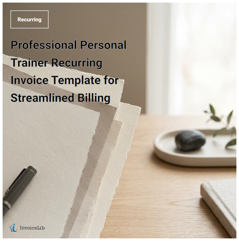 Professional Personal Trainer Recurring Invoice Template for Streamlined Billing