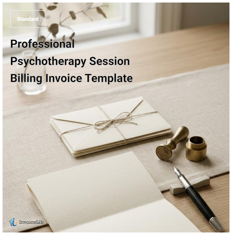 Professional Psychotherapy Session Billing Invoice Template