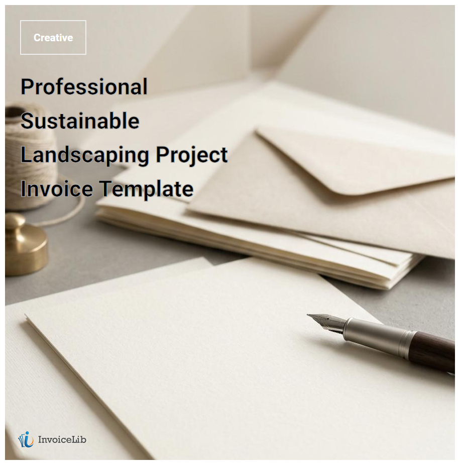 Professional Sustainable Landscaping Project Invoice Template