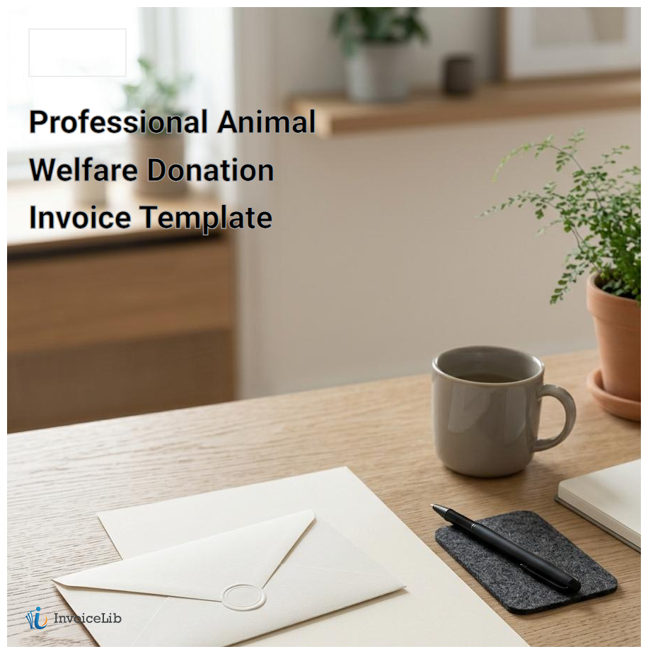 Professional Animal Welfare Donation Invoice Template