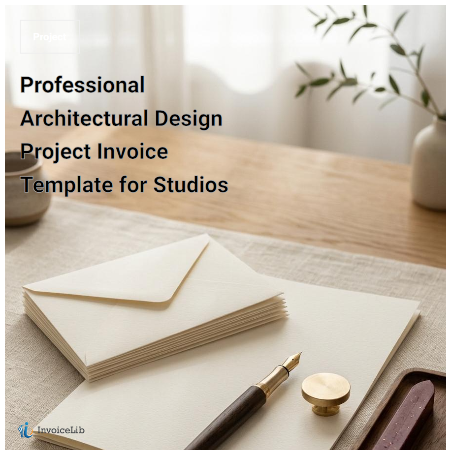 Professional Architectural Design Project Invoice Template for Studios