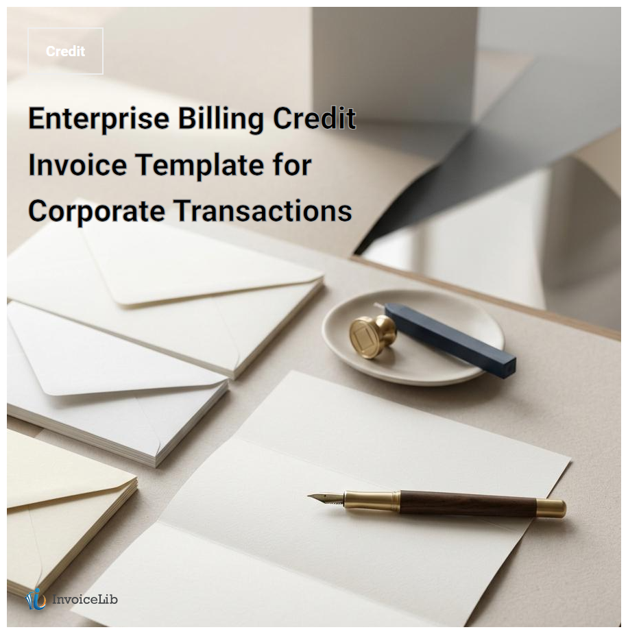 Enterprise Billing Credit Invoice Template for Corporate Transactions