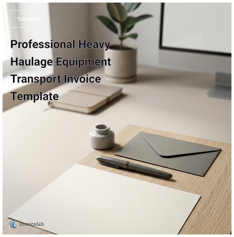 Professional Heavy Haulage Equipment Transport Invoice Template