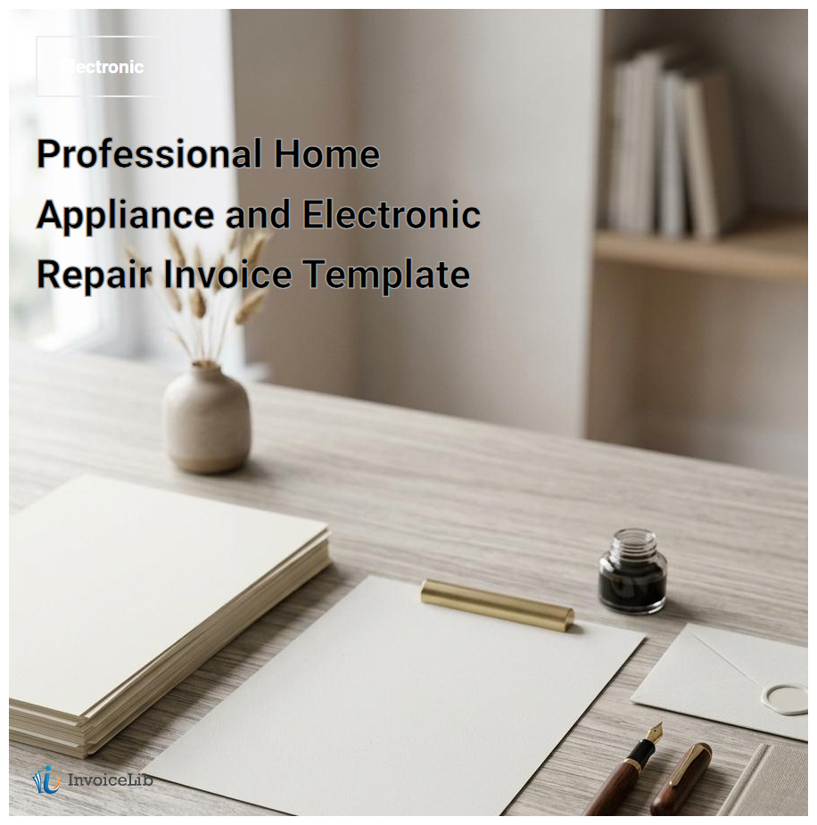 Professional Home Appliance and Electronic Repair Invoice Template