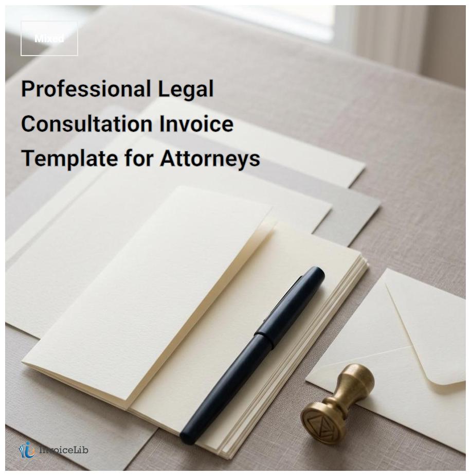 Professional Legal Consultation Invoice Template for Attorneys