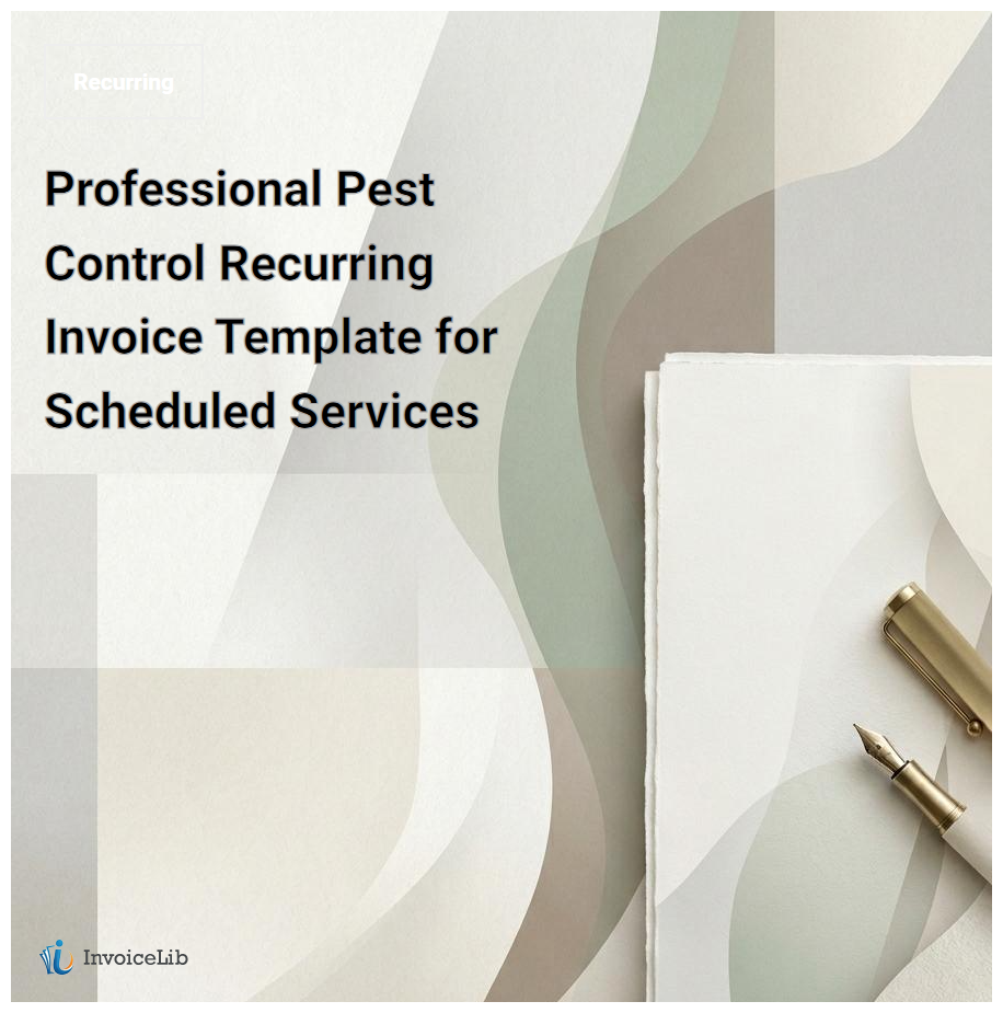 Professional Pest Control Recurring Invoice Template for Scheduled Services