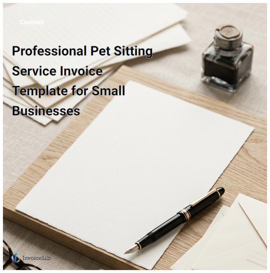 Professional Pet Sitting Service Invoice Template for Small Businesses